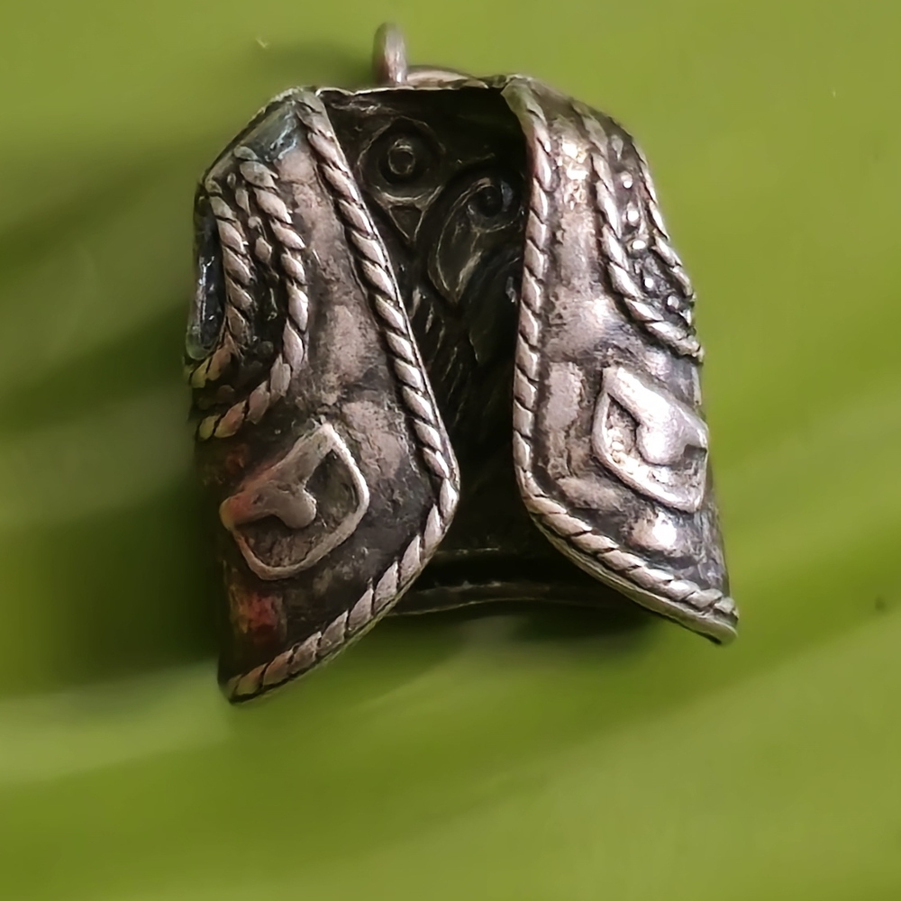 Vintage Sterling Silver Western Style Vest Charm Pendant Jewelry Bracelet